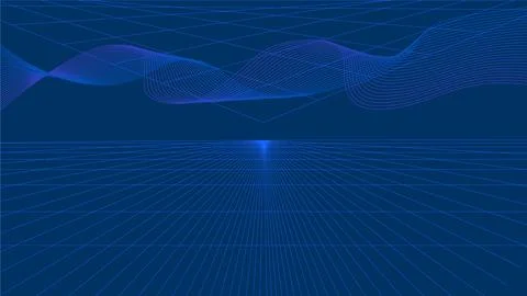 Metaverse space (bluescreen) Stock Illustration