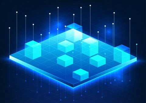 Metaverse technology background is virtual world technology that can be use.. 스톡 일러스트