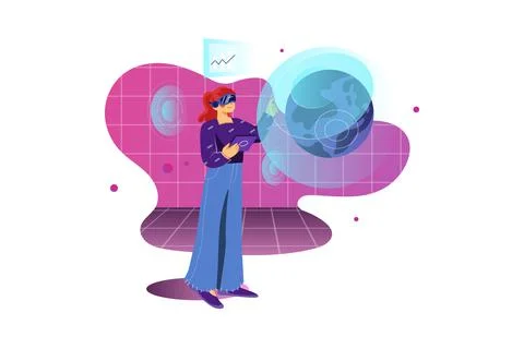 Metaverse technology future concept. VR virtual digital reality cyber metaver Stock Illustration