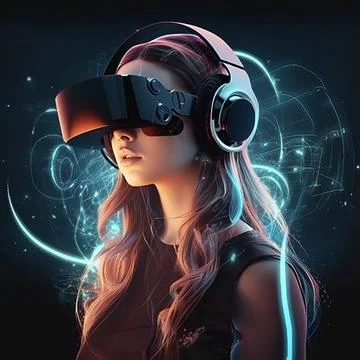 Metaverse technology 스톡 일러스트