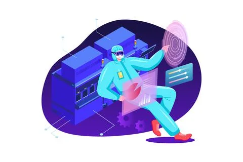 Metaverse Technology Illustration concept. Flat illustration isolated on whit Ilustración de archivo