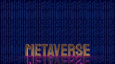 Metaverse text in digital  background for technology concept 3d rendering Ilustración de archivo