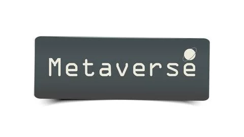 Metaverse text isolated on black background. Stock Illustration