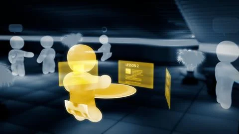 Metaverse user do on-line learning or internet education Stock-Illustration