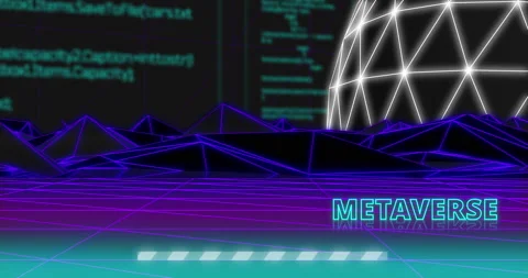 Metaverse virtual universe, 3d animation, 4k video Stock Footage 197371579