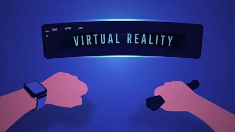 Metaverse VR virtual reality home interface motion graphic animation 4k. Video stock 244109499