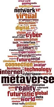 Metaverse word cloud Stock Illustration