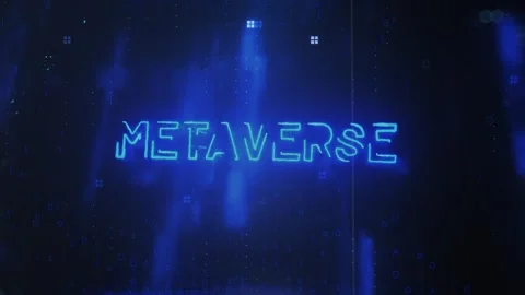Metaverse Word on Technology Background Stock Footage 343577159