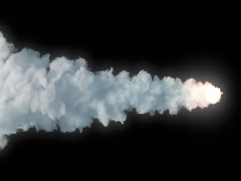 Meteor (Asteroid) burning in atmosphere isolated on black with alpha channel. Stock Footage 75992083