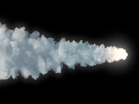 Meteor (Asteroid) burning in atmosphere isolated on black with alpha matte. Stock Footage 75993491
