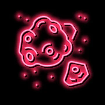 Meteor asteroid color icon vector flat illustration 스톡 일러스트