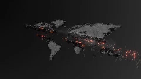 Meteor attack Stock Footage 104954102