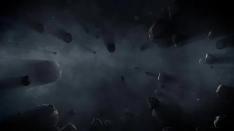 Meteor Background Loop with meteor in space background for your projects, A.. Stock Footage 245117801