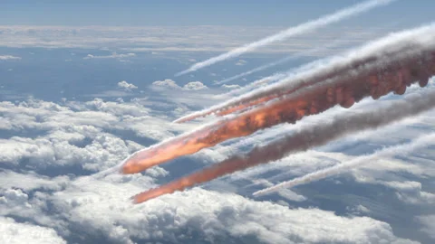 A Meteor burning up in the Atmosphere. Stock Footage 281020446