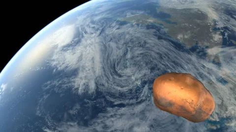 Meteor Close to Earth Stock Footage 40712433