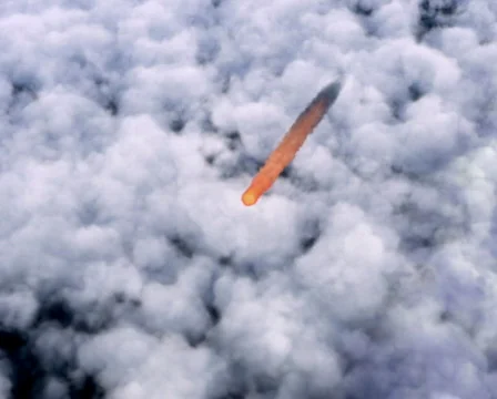 Meteor on clouds PAL Stock Footage 368798