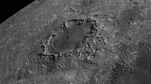 Meteor crater，The moon Video stock 53835383