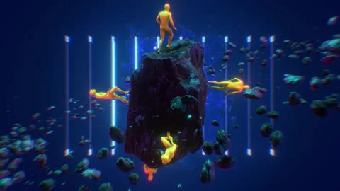 Meteor Dancers VJ Loop Stock Footage 272956475