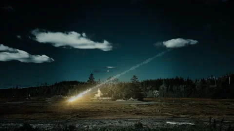 Meteor Explosion Stock Footage 135341141