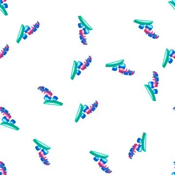 Meteor falling disaster isometric icon seamless pattern Stock Illustration