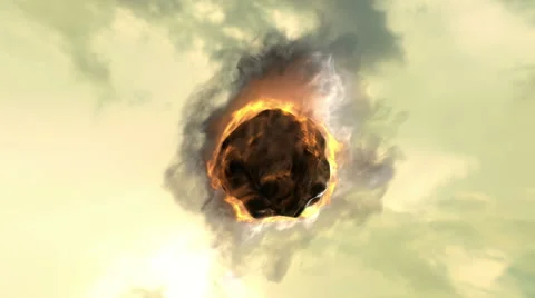 Meteor falling to earth Stock Footage 44312697