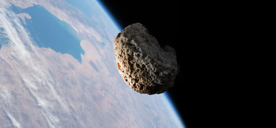 Meteor falling to the ground 스톡 사진