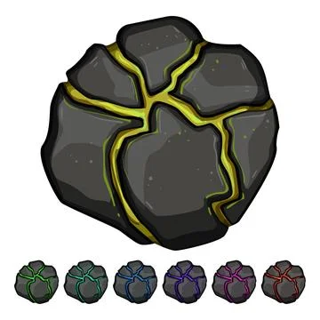 Meteor fire ball cartoon vector graphic Stock Illustration
