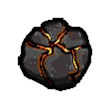 Meteor fire ball pixel art vector illustration Illustrazione stock