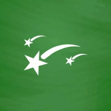 Meteor flat icon Stock Illustration