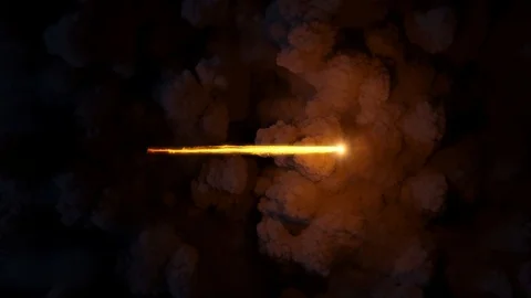 Meteor flying over the clouds Video stock 108800169