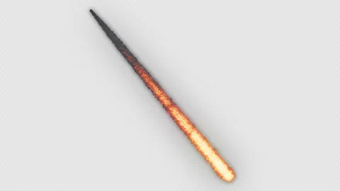 Meteor Hit with Alpha Channel. Asteroid. Meteoroid. Comet Hit. Fireball Stock Footage 313101331