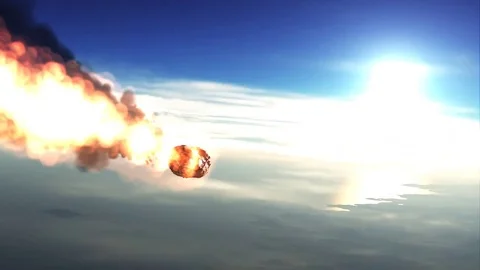 Meteor impact 4K 25FPS Stock Footage