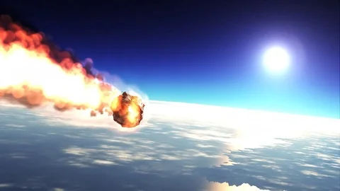 Meteor impact 4K 29.97FPS Stock Footage 72790575