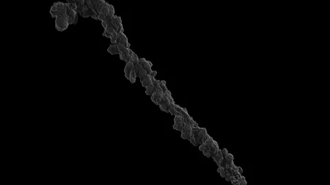 Meteor or asteroid falls down trail smokes with different details Stock Footage 78031392