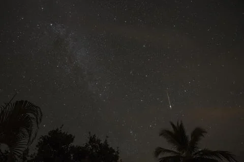 Meteor with palm Stock Photos