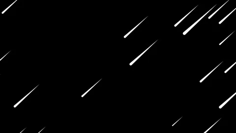 Meteor rain falling animation on green screen transparent background. 库存影片 340960579