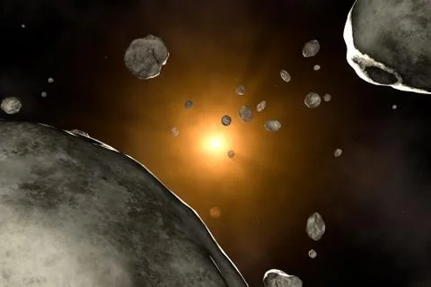 Meteor rain Stock Illustration