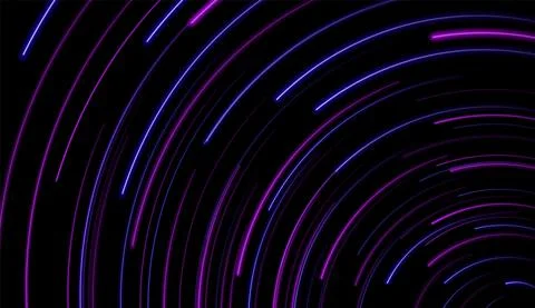 Meteor rain. Neon Light Particles, Shooting Stars, Meteorites Flying at High Stock Illustration