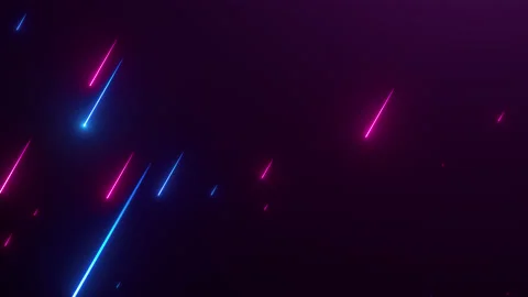Meteor shower, abstract space background. Falling stars, comets, galaxy, neon Stock Footage 145687054