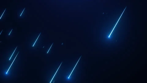 Meteor shower, abstract space background. Falling stars, comets, galaxy, neon Stock Footage 145687063
