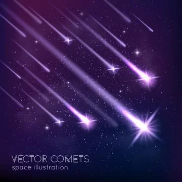 Meteor Shower Background Illustrazione stock
