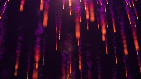 Meteor shower of bright particles, falling particle light leaving behind Stock Footage 269348171