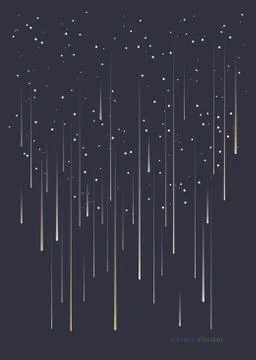 Meteor shower Stock Illustration