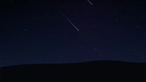 Meteor shower motion graphic Видео 347846949