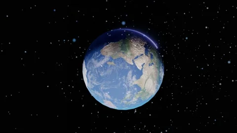 Meteor shower soaking the planet earth as it goes through its transition and Stock Footage 172078376