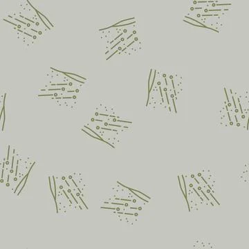 Meteor shower space exploration line seamless pattern Stock Illustration