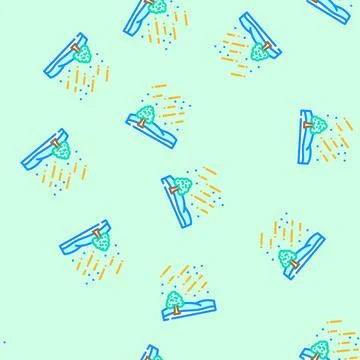 Meteor shower space exploration vector seamless pattern 스톡 일러스트