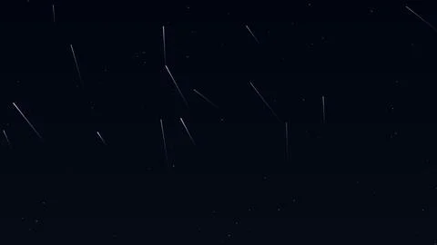 Meteor shower streaking through night sky Stock Illustration