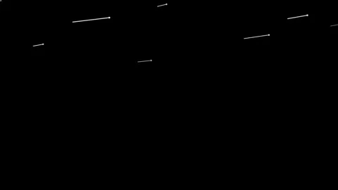 Meteor shower streaks on black background overlay 4K Vídeos de archivo 336513810