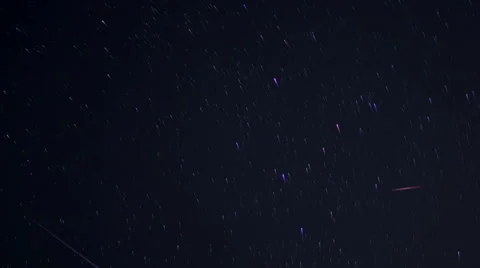 Meteor Shower Time Lapse Stair Trails Zoom In Stock Footage 27822011